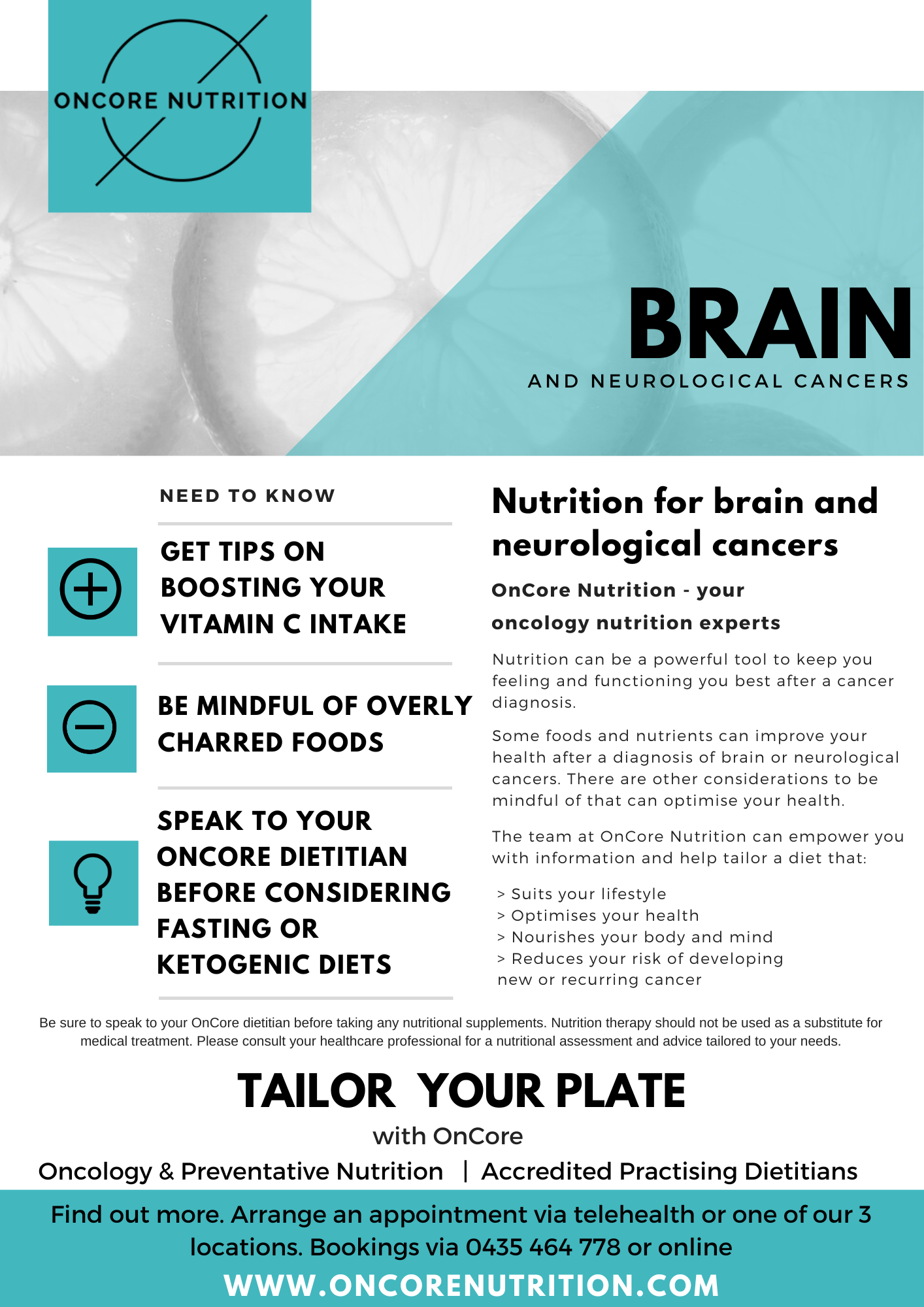 Brain and Neurological Cancers – OnCore Nutrition